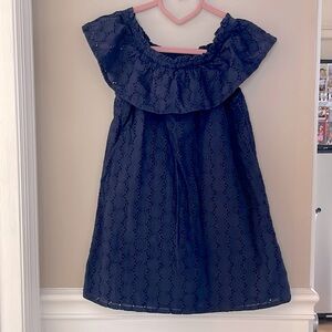 Nautica Girl’s Navy Blue Eyelit Dress
